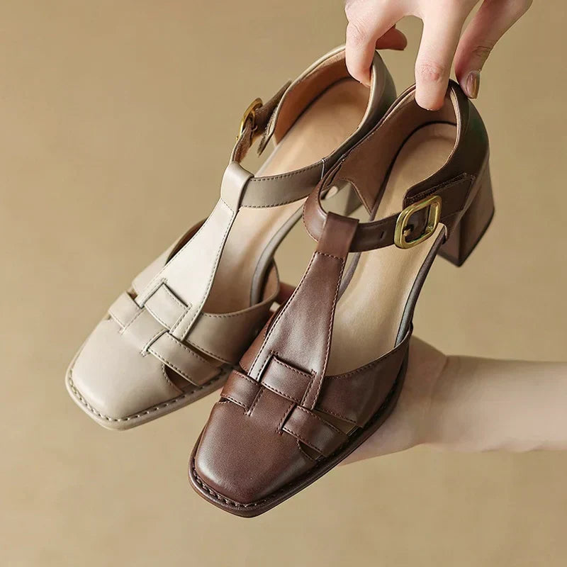 Solenza | Square Toe Sandals
