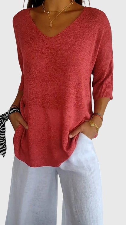 Grace | Elegant V-Neck Top