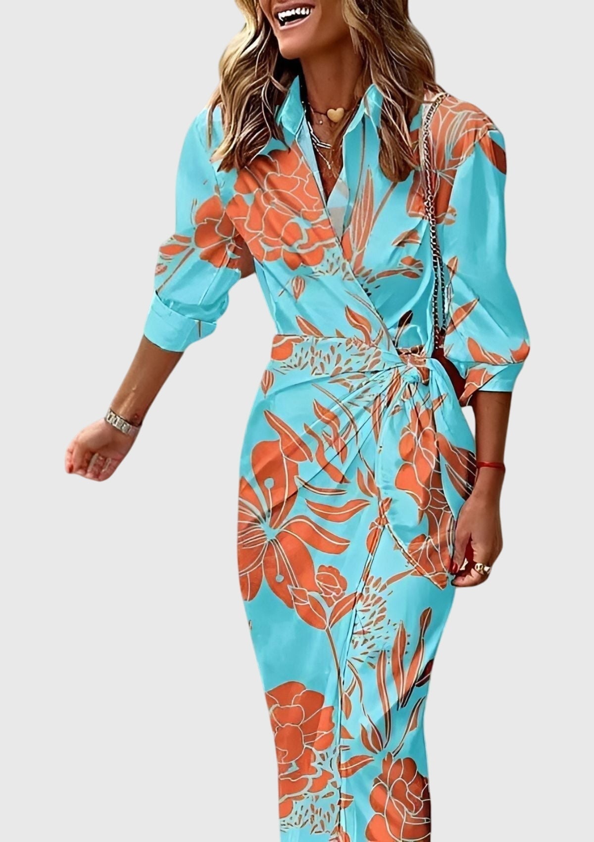 Everly | Elegant Wrap Dress with Print