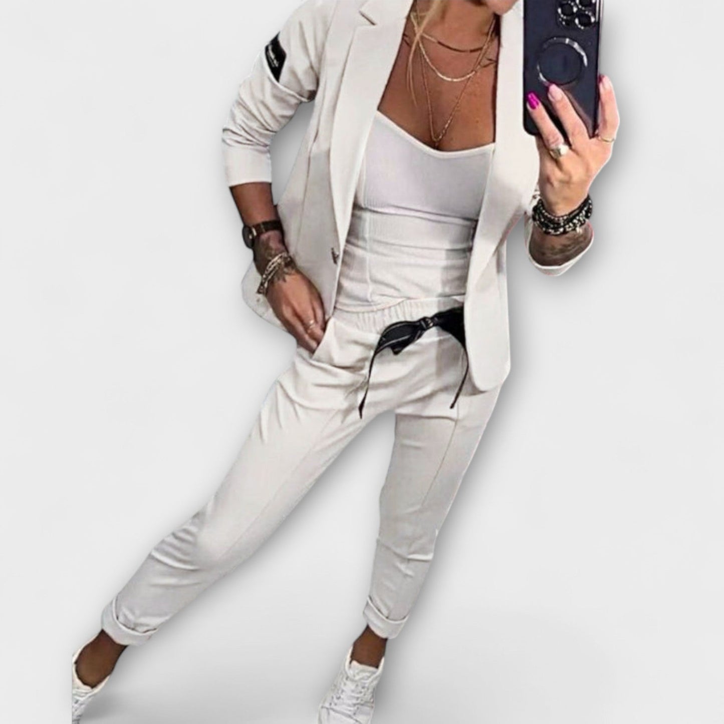 Amaya | Elegant Set of Top, Jacket, and Pants