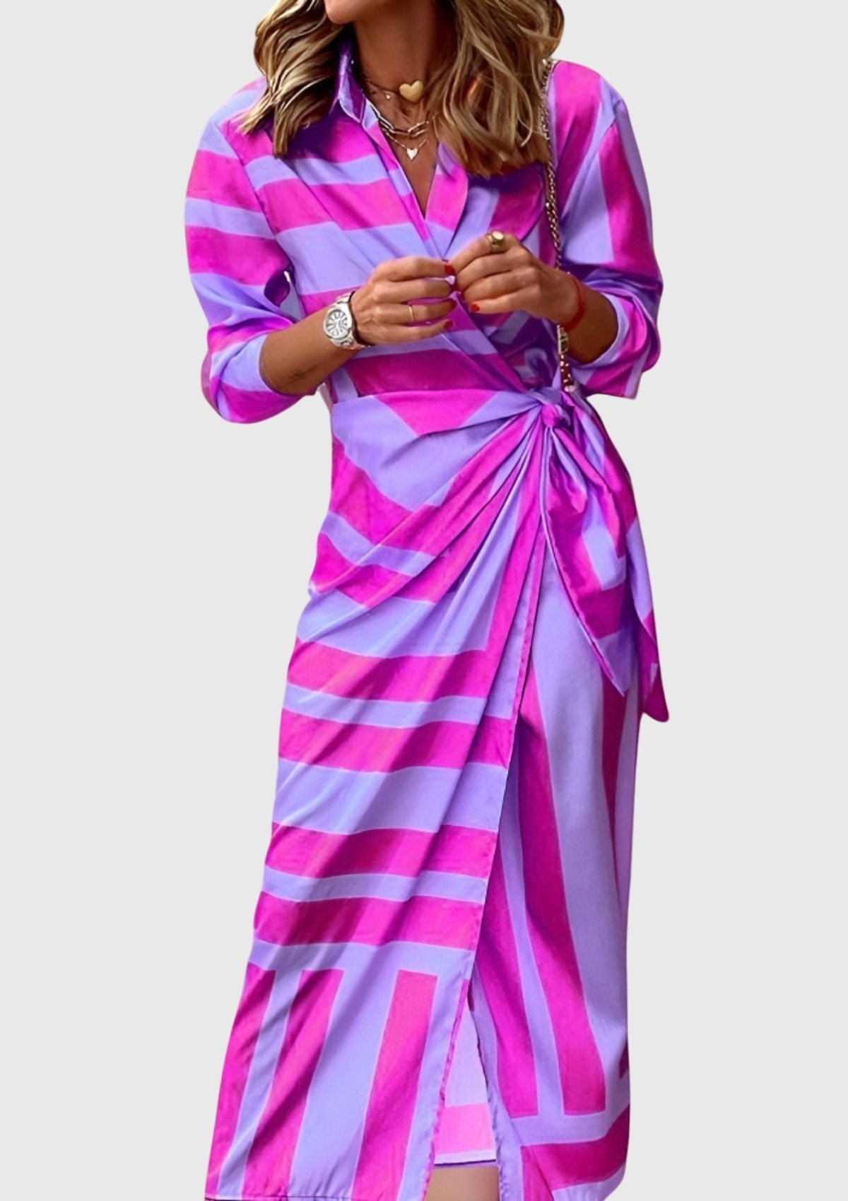 Everly | Elegant Wrap Dress with Print