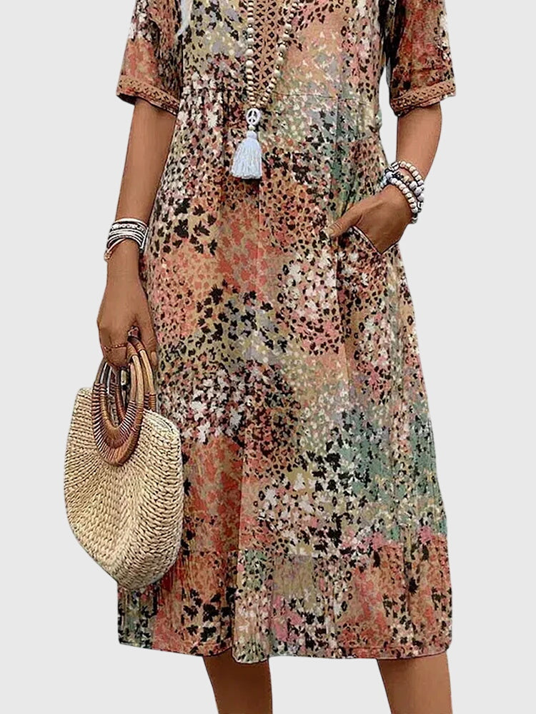 Nylah | Elegant Floral Midi Dress