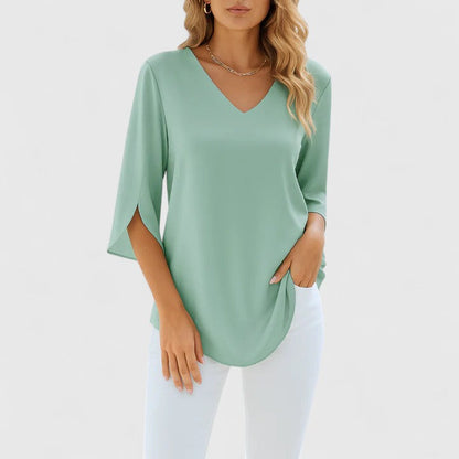 Violetta | Sophisticated V-Neck Blouse