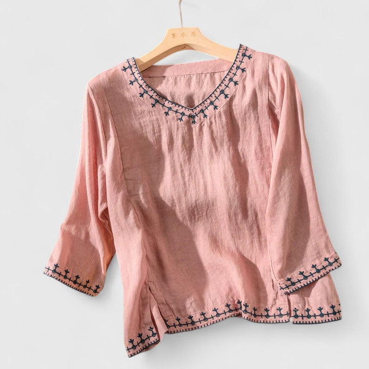 Paisley | Elegant V-Neck Blouse