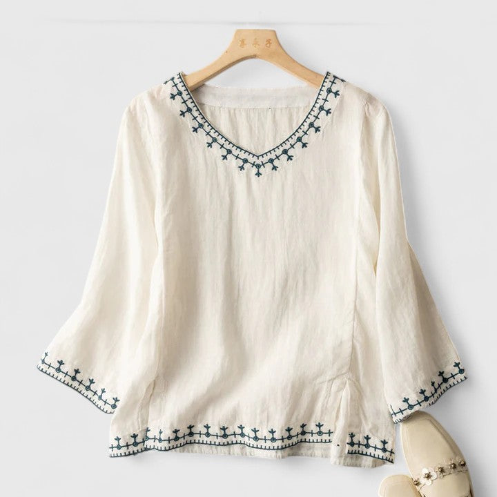 Paisley | Elegant V-Neck Blouse