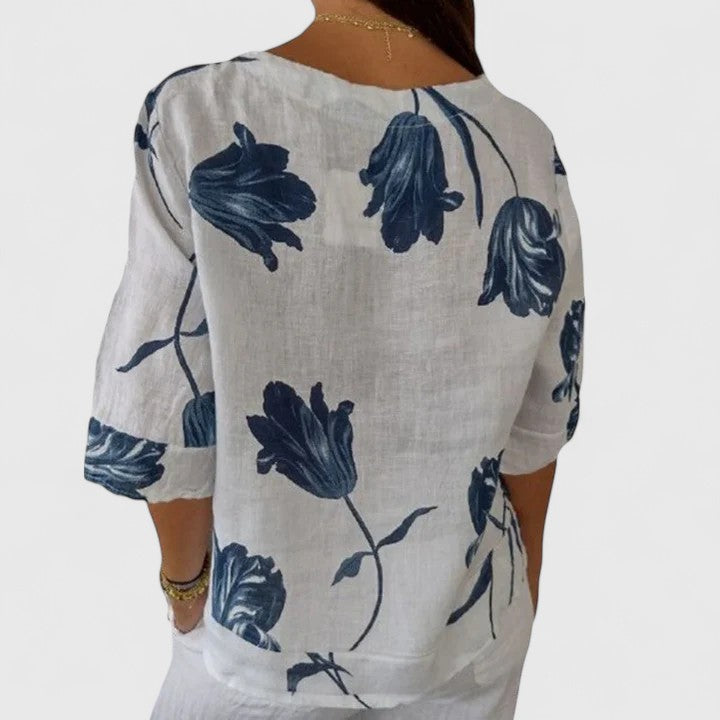 Valeria | Elegant Floral Print Blouse