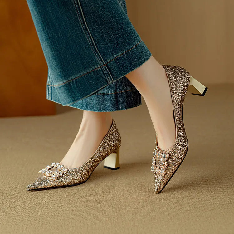 Kiera | Gloria Glitter Pumps