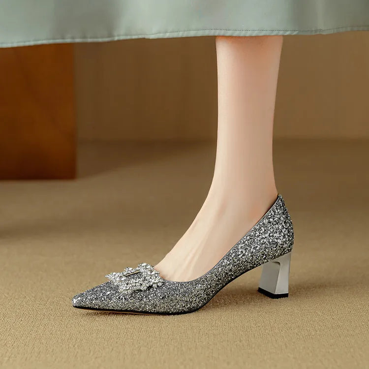 Kiera | Gloria Glitter Pumps