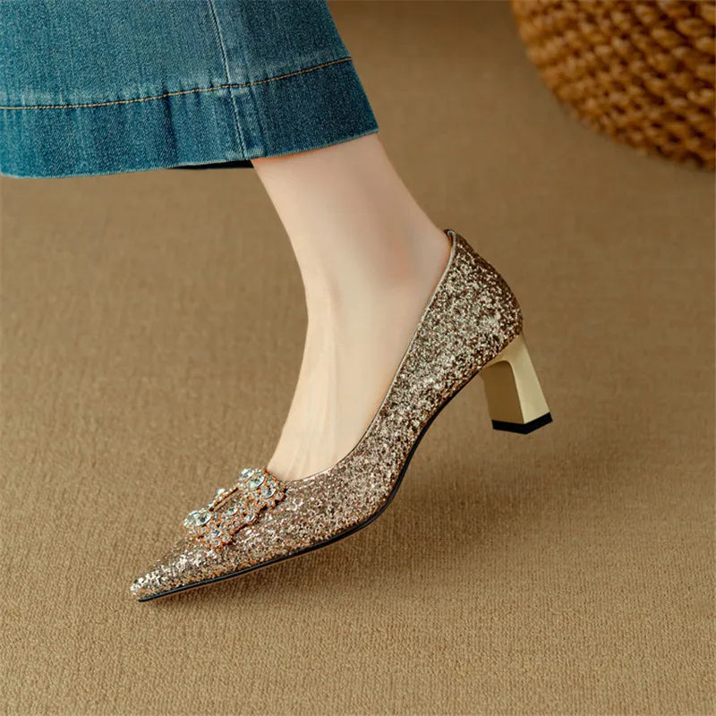 Kiera | Gloria Glitter Pumps