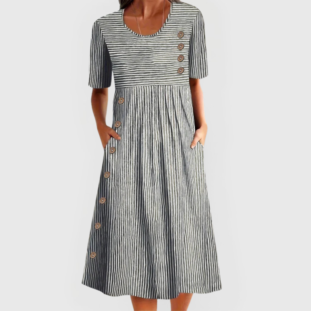 Selah | Striped Midi Dress