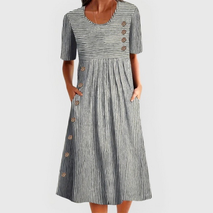 Selah | Striped Midi Dress