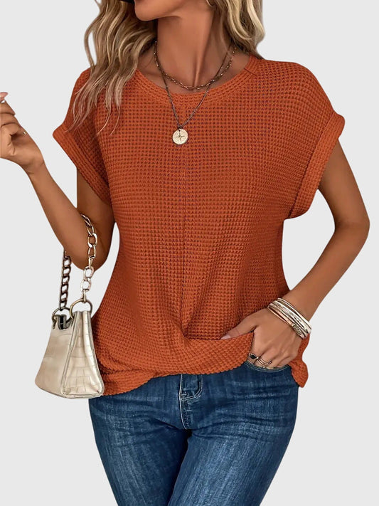 Isa | Elegant Blouse with Crew Neck