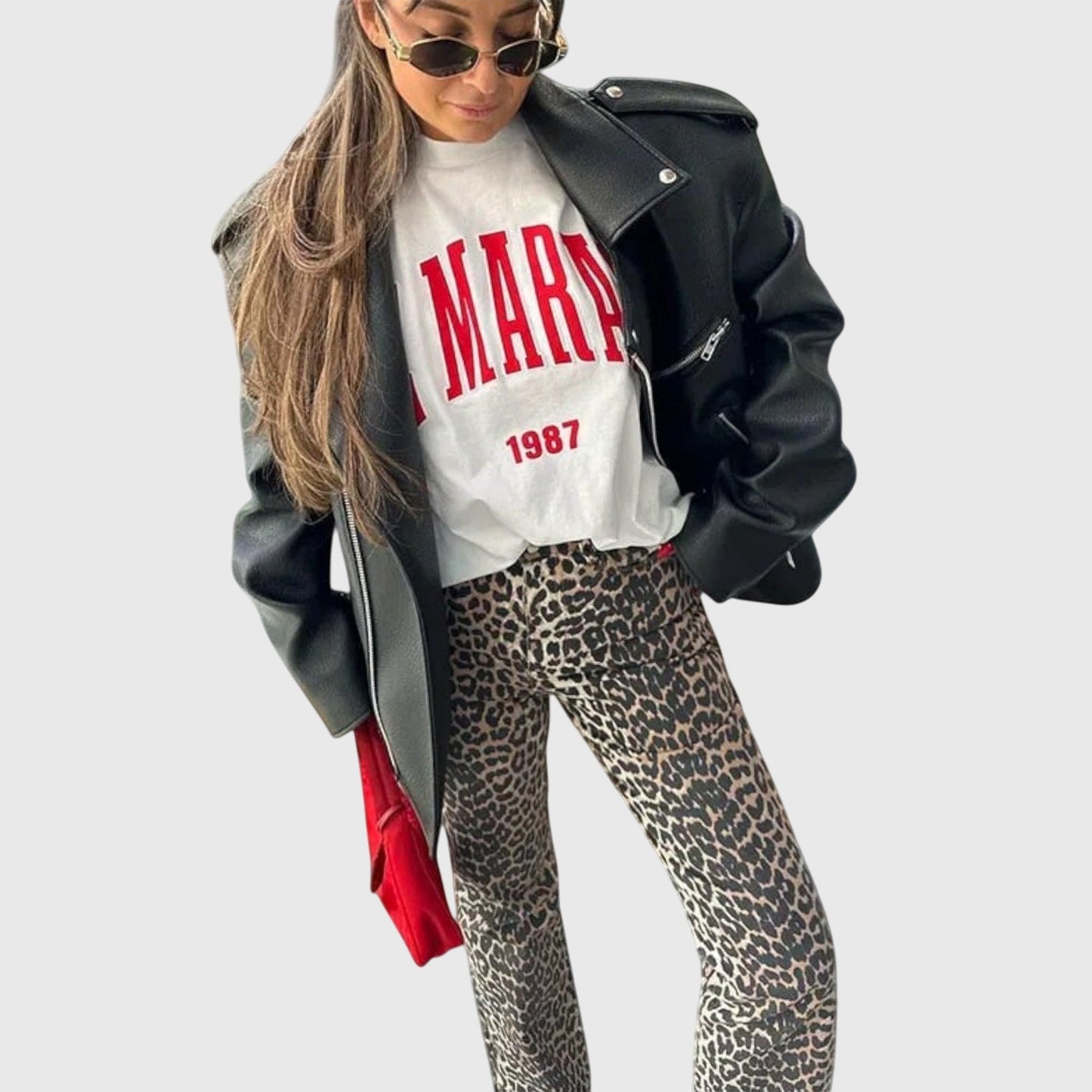 Lyric | Vintage Jeans with Leopard Print