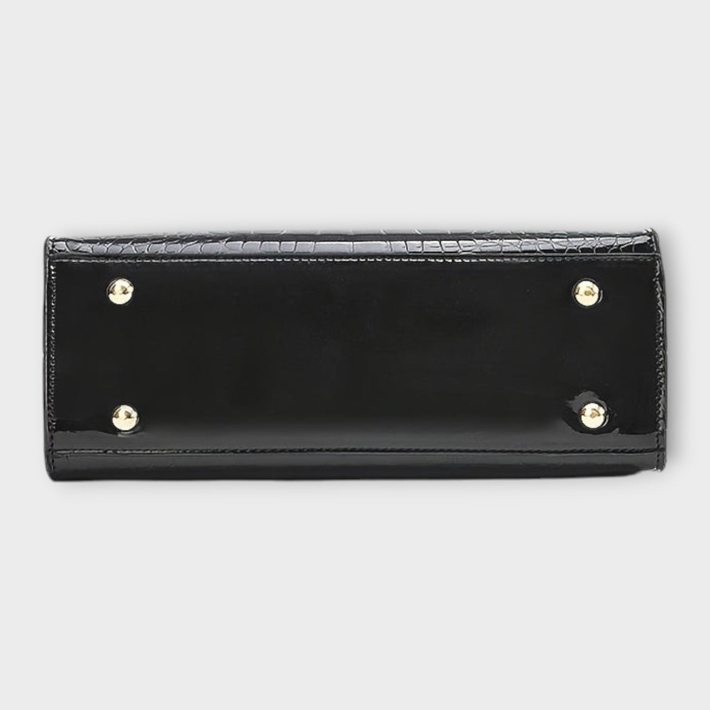 Allegra | Glossy Crocodile Pattern Handbag