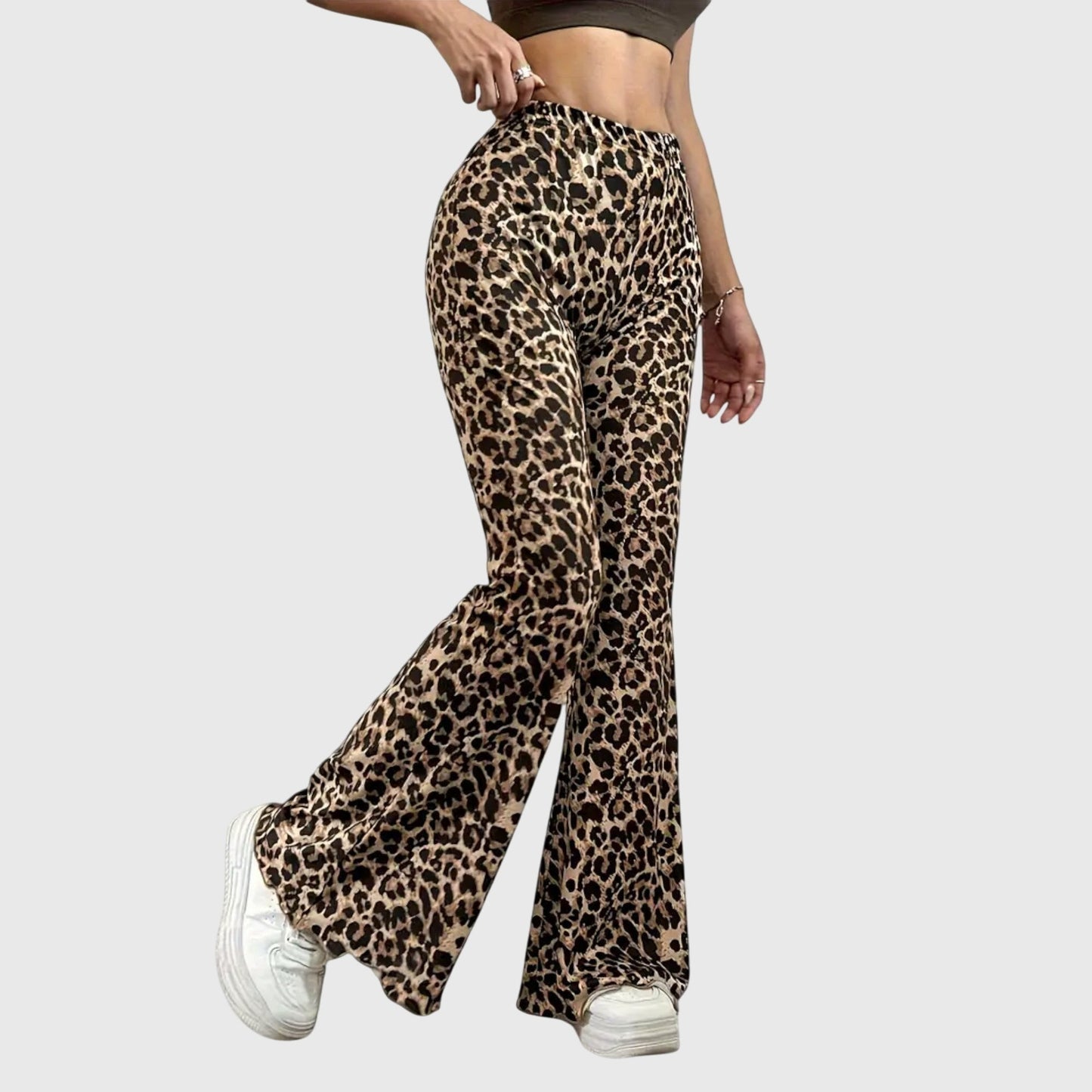 Violetta | Leopard Bootcut Pants