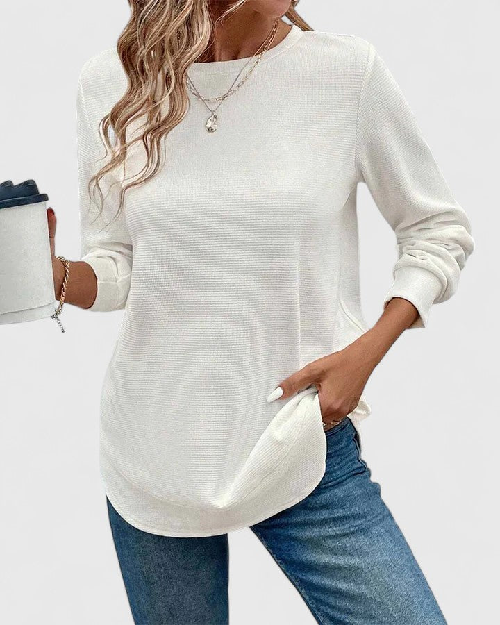 Mia | Elegant O-Neck Long Sleeve