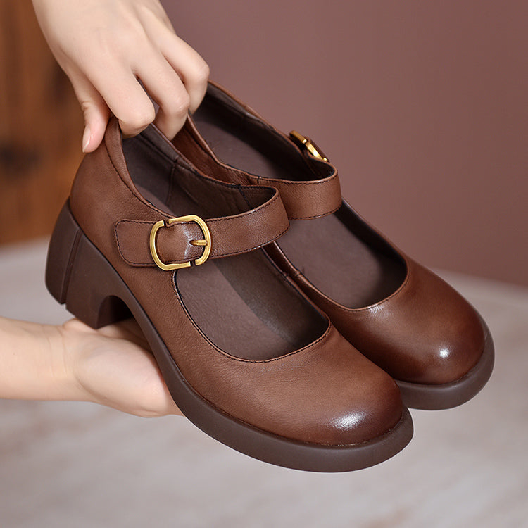 Celestia | Agnes Leather Mary Janes