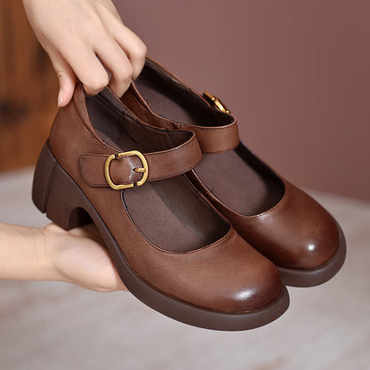Celestia | Agnes Leather Mary Janes
