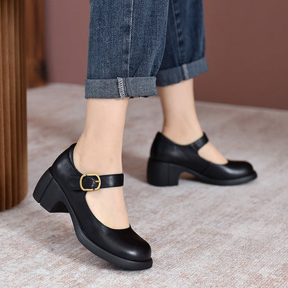 Celestia | Agnes Leather Mary Janes